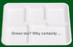 'Green' tray in use at Brackett, Peirce