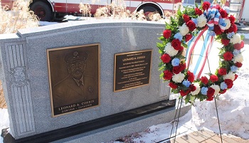 Monument for Leonard Corbin in Springfield.